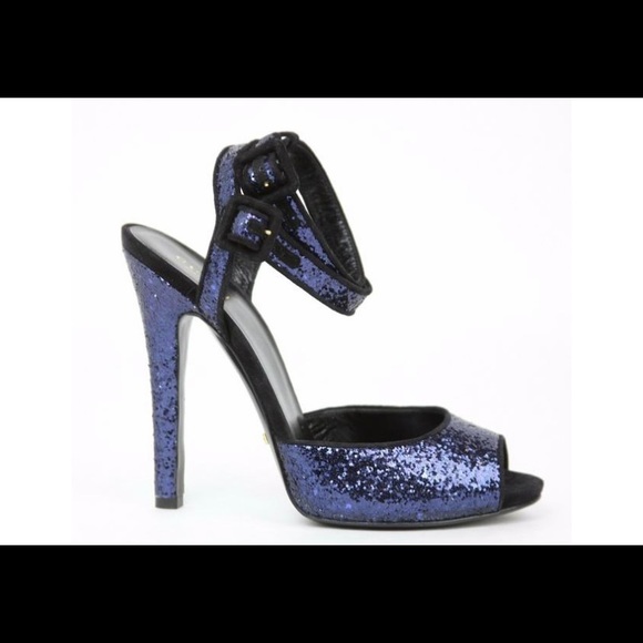 GUCCI Double Ankle Strap Glitter Heel Sandal - Picture 4 of 8